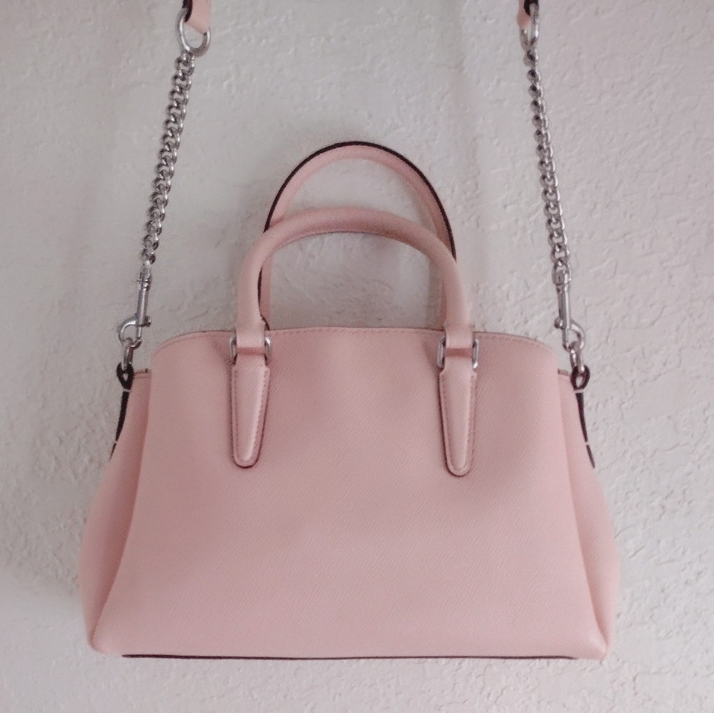 Coach Mini Sage Carryall  Light Pink Satchel with Chain Strap - Picture 7 of 13